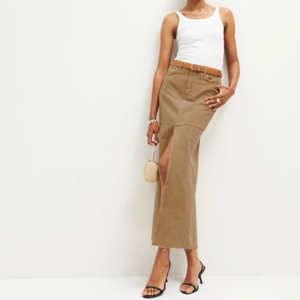 Reformation Tazz Maxi Denim Skirt
